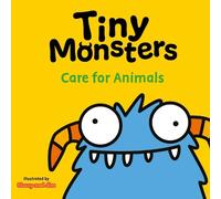 Red Tiny Monsters Care For Animals (Libro di cartone)