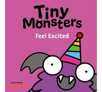 Red Tiny Monsters Feel Excited (Libro di cartone)