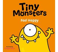 Red Tiny Monsters Feel Happy (Libro di cartone)