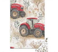 Red Tractor Christmas Wrapping Paper Jigsaw Puzzle Impossibili 1000 Pezzi Decorazione Per La Casa. Rilassamento E Intelligence Per Adulti E Bambini Da 12 Anni 38x26cm/1000pcs