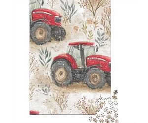 Red Tractor Christmas Wrapping Paper Jigsaw Puzzle Impossibili 1000 Pezzi Decorazione Per La Casa. Rilassamento E Intelligence Per Adulti E Bambini Da 12 Anni 38x26cm/1000pcs