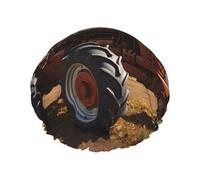 Red Tractor Cuffia da doccia da donna, impermeabile, riutilizzabile, con cordino elastico lavabile, adatta per capelli lunghi e trecce, ideale per la doccia.