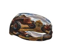 Red Tractor - Fascia per capelli sportiva alla moda, assorbe il sudore, per corsa, fitness, elastica, traspirante, per tutte le stagioni