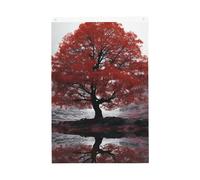 Red Tree Welcome Garden Flag 0,6 x 0,9 m Double Sided No Fade House Yard Bandiere Photo Sfondo Banner per Cortile Portico Prato Decorazione Esterna