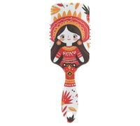 Red Tribe Girl carino massaggiatore per capelli Progettato massaggio del cuoio capelluto per la crescita dei capelli con manico ergonomico cepillo para cabello