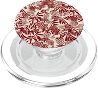 Red Tropical Pineapple Palm Leaf Aloha Summer Pattern PopSockets PopGrip per MagSafe