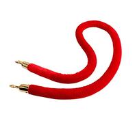 Red Twisted Queue Barrier Rope,Velvet Rope Barrier,1-5m Velvet Stanchion Rope Crowd Control Rope with Gold Hooks for Hotel Restaurant Cinema(245cm/8ft)