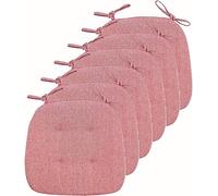 Red U-Shaped Non-Slip Kitchen Chair Cushions with Ties Dining Seat Pads Set of 6 Home Decor And Comfort Ideal for Dining Room Furniture