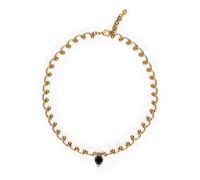 RED Valentino - Collana elegante color oro con pietra nera. - - Accessories - Donna - Giallo - ONE SIZE