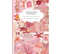 Red Vintage Ocean Botanical Illustration Cute Sea Life Composition Notebook: Journal Notebook Blank Lined Ruled 6’’x9’’ 110 Pages