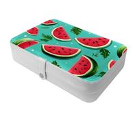 Red Watermelon-29 - Portagioie da viaggio per anelli, orecchini, collane. Ottimo regalo per donne che amano viaggiare, grande custodia organizer - 1 confezione, Multicolore, 5.5x8.3x1.8in/14x21x4.5cm,