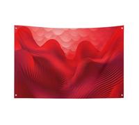 Red Waves Flag 61 x 88,9 cm No Fade Bandiera di benvenuto Giardino Cortile Casa Bandiere Decorative Garden Yard Sign Indoor Outdoor Banner Party Home Decor