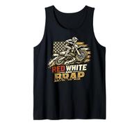 Red White And Brap Motocross USA Vintage Canotta