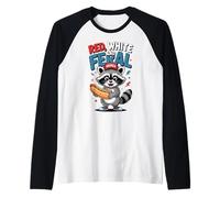 Red White And Feral T Maglia con Maniche Raglan
