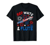 Red White and Flute, 4 luglio, strumentista della bandiera degli Stati Uniti Maglietta