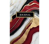 Red, White, Black & Gold Marble Hardcover Journal: Luxurious marble notebook ideal for a mom, daughter, glam-ma or anyone else that rocks! (120 lined pages, 6"x9")