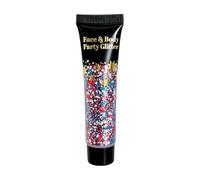 Red White Blue Body Glitter - Patriotic Face Glitter Makeup Gel 18ml