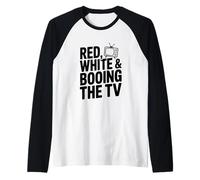 Red White e Booing The TV Patriot Spirit Maglia con Maniche Raglan