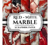 Red - White Marble Scrapbook Paper 12 Design: Double - Sided Sheets Perfect For Junk Journals, Decorative craft Paper for ... & Mixed Media, Origami, Collage & Card Making