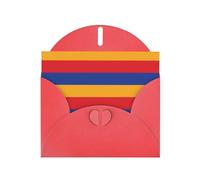 Red WHJSHOP Flag of Armenia Prints, biglietto di auguri, carta perlescente di alta qualità, double face, effetto perlato, busta in carta perlata