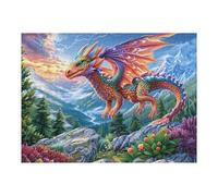 Red Wing Dragon Puzzle 500 Pezzi Sfida Rompicapo Impossibile Happy Time Rompicapo Estremamente Difficile Per Veri Esperti Regalo Per Chi Ama Le Sfide 500 PCS