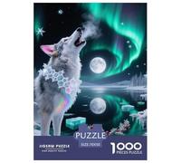 Red Wolf Dog 1000 Pieces Art Puzzle Creative Cute Pets Puzzle for Adults for Adults from 14 Years Gift Jigsaw Games 70x50cm/1000pcs