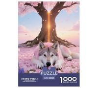 Red Wolf Dog 1000 Pieces Art Puzzle Fun Cute Pets Jigsaw Puzzle for Adults for Adults from 14 Years Gift Jigsaw Games 38x26cm/1000pcs
