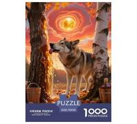 Red Wolf Dog 1000 Pieces Art Puzzle Fun Cute Pets Puzzle for Adults for Adults from 14 Years Gift Jigsaw Games 70x50cm/1000pcs