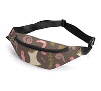 Red Worms Spray Paint Ink Fanny Pack, sportivo per bambini per adulti per uomo donna