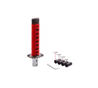 (Red Wrapped Black)Pomello Cambio Spada Samurai Universale Katana Metallo Nero Jdm 15cm