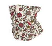 Red Yellow Flowers And Birds 26X30Cm Sportiva Protezione del Viso Unisex Sciarpa al Collo per Adulto Estivo Bambini