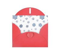 Red YYHWHJDE - Biglietto d'auguri con fiocchi di neve, 15,2 x 10,2 cm, con effetto perlato su entrambi i lati e inchiostro ecologico