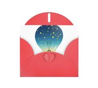 Red YYHWHJDE - Biglietto d'auguri con stampa cielo stellato nella lampadina, 15 x 10 cm, design unico e alla moda per varie occasioni