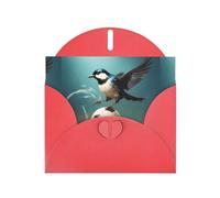 Red YYHWHJDE - Biglietto di auguri con scritta "Little Swallow stepping on the ball", 15 x 10 cm, design unico e alla moda per varie occasioni