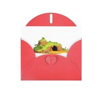 Red YYHWHJDE - Biglietto di auguri con stampa orribile caverna, 15 x 10 cm, design unico e alla moda per varie occasioni