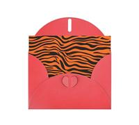 Red YYHWHJDE Tiger Stripes Orange Pattern Picture biglietto di auguri 15,2 x 10,2 cm con effetto perlato su entrambi i lati e inchiostro ecologico