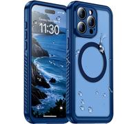 Red2Fire Compatibile con iPhone 15 Pro Max Custodia impermeabile magnetica integrata per schermo e fotocamera IP68 subacquea Full Body militare a prova di caduta antiurto traslucida opaca custodia per
