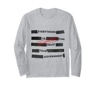 Redacted Everything is Fine Trust Your Government Political Maglia a Manica