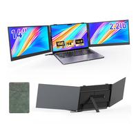 Redalf Prolunga schermo per computer portatile da 14", ultra sottile e leggero (1 kg), 1080p FHD IPS, Plug & Play USB-C/HDMI, adatto per computer portatili da 13-17,3" per Mac/Windows/Chrome