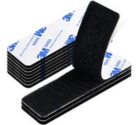 Redamancy 10 Pezzi Feltro Adesivo, Feltro Adesivo Forte per Tessuto, Adesivi Biadesivo Extra Forte, Rettangolo StretchAdesivo 3 x 10cm, per Casa, Ufficio, Garage, Nero