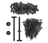 Redamancy 100 PCS Fibbia Universale per Fascette Stringicavo in Nylon, Fascette Stringicavo Autobloccanti con Perno e Bottone, per Fissaggio Auto, Resistenti ai Raggi UV, per Fissaggio Automaticoi