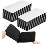 Redamancy 20 Pezzi Feltro Adesivo, Feltro Adesivo Forte per Tessuto, Adesivi Biadesivo Extra Forte, Rettangolo StretchAdesivo 5 x 10cm, per Casa, Ufficio, Garage, Nero