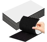 Redamancy 6 Pezzi 10 x 20 cm Feltro Adesivo, Feltro Adesivo Forte per Tessuto, Adesivi Biadesivo Extra Forte, Rettangolo Stretch Adesivo, per Casa, Ufficio, Garage, Nero