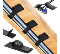 Redamancy FascetteFermacavi da Mettere Sotto la Scrivania,30 Pair Autoadesive Fascette per Cavi, Supporto per Cavi Migliorato, Passacavi Scrivania per Cavi per TV, PC, Laptop, Ethernet, Desktop