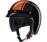 Redbike RB-676 Casco Jet, nero-arancione, taglia 2XL per maschi