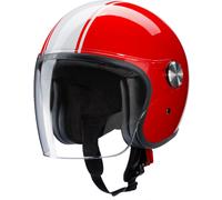 Redbike RB-861 Casco Jet, bianco-rosso, taglia XS per maschi
