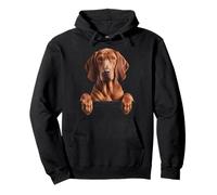 Redbone Coonhound Carino Peeking Dog Amante Felpa con Cappuccio