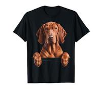 Redbone Coonhound Carino Peeking Dog Amante Maglietta