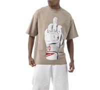 Redbridge by Maksim - Maglietta da uomo oversize, stampa statement Urban Streetwear, beige., M