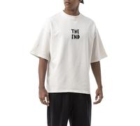 Redbridge by Maksim - Maglietta unisex oversize The End Backprint con scollo rotondo Premium, bianco, XL